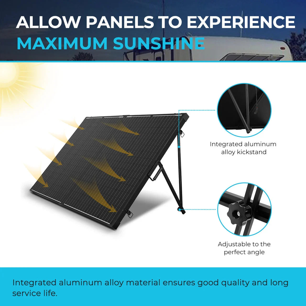 Renogy Solar Suitcase 200W 12V Monocrystalline Portable Solar Panel with Voyager - Green Vista Living