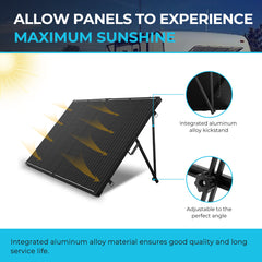 Renogy Solar Suitcase 200W 12V Monocrystalline Portable Solar Panel with Voyager