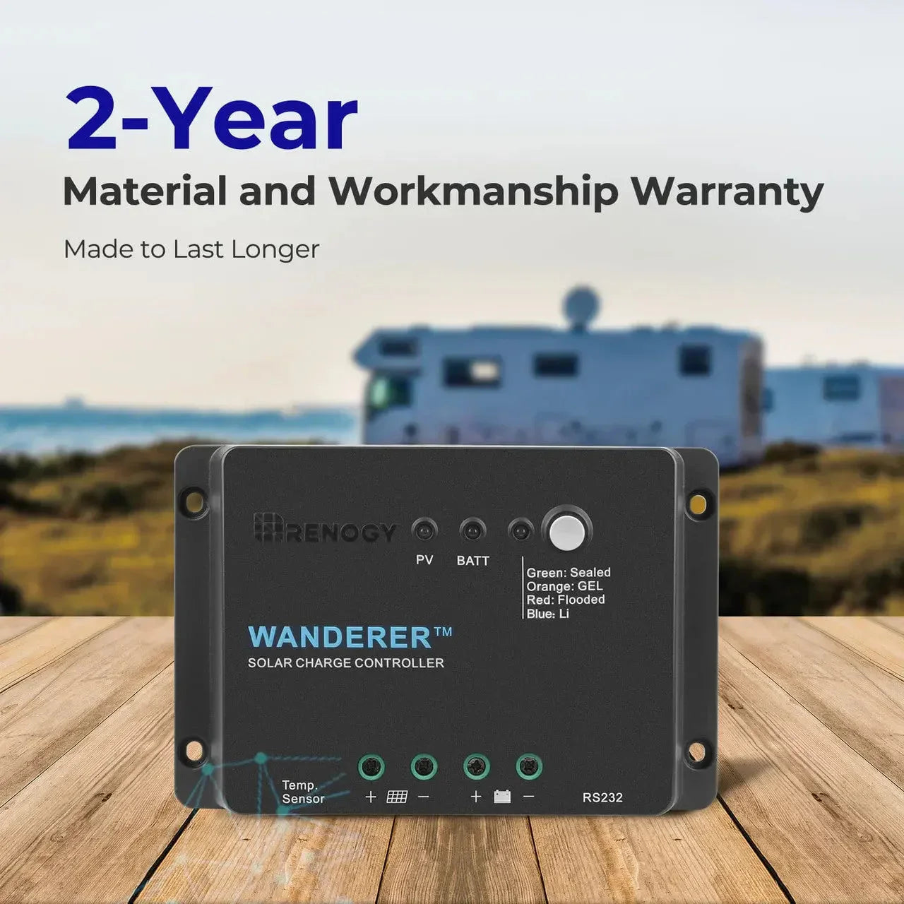 Renogy Wanderer Li 30A PWM Charge Controller - Green Vista Living