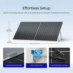 N-Type Bifacial 2PCS 590W Monocrystalline Solar Panel