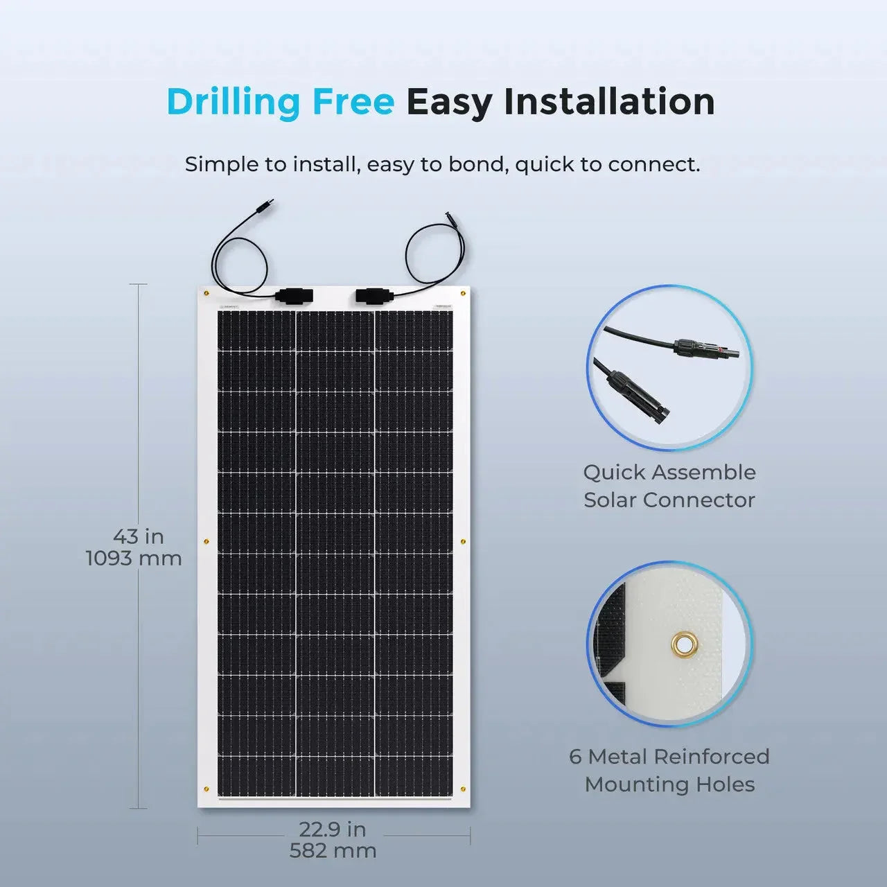 Renogy Flexible 100W 12V Monocrystalline Solar Panel - Green Vista Living