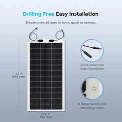 Renogy Flexible 100W 12V Monocrystalline Solar Panel - Green Vista Living