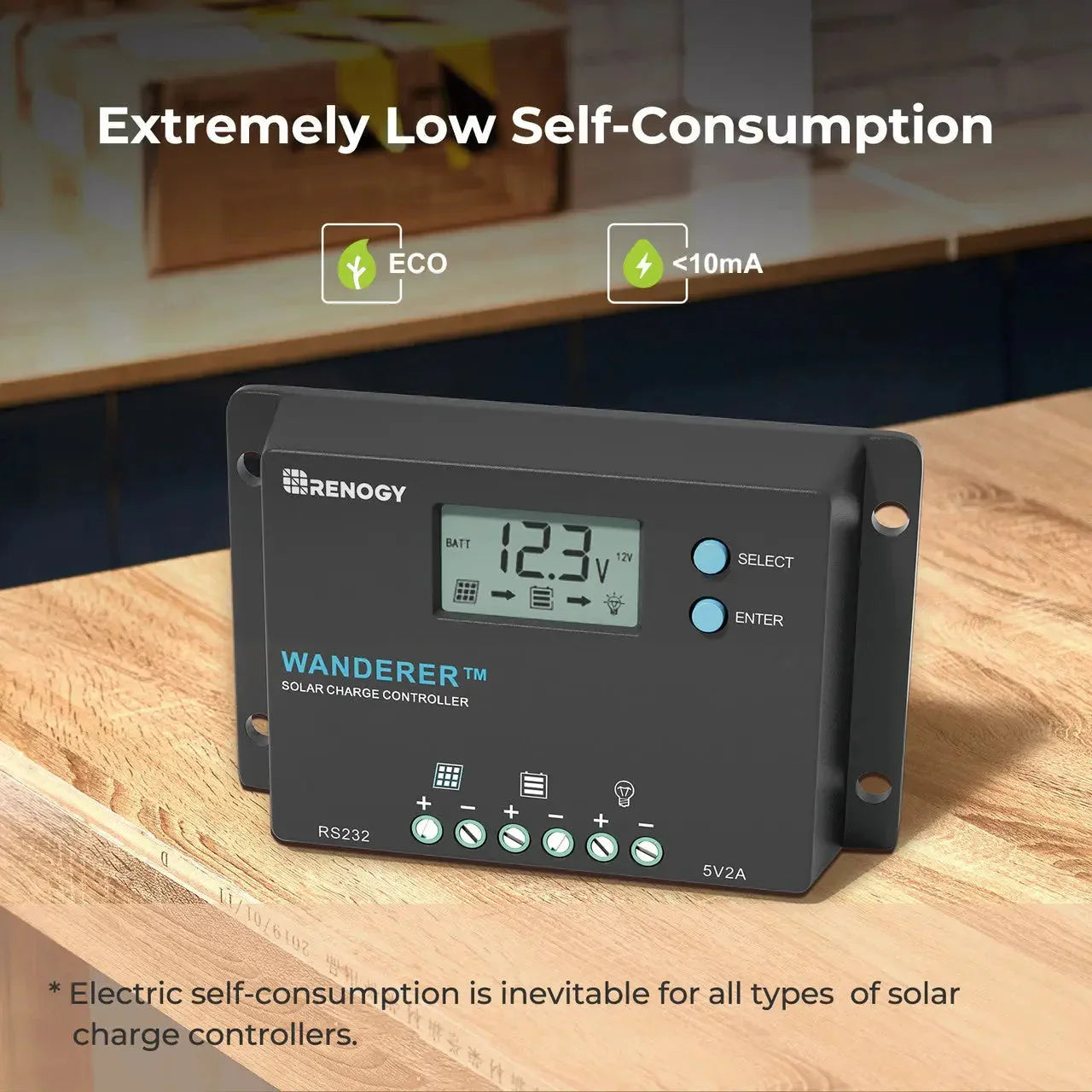 Renogy Wanderer 10A PWM Charge Controller - Green Vista Living