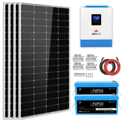 Solar Kit 3000W 24V Inverter 120V output Lithium Battery 800 Watt Solar Panel SGKT-3PRO - Green Vista Living