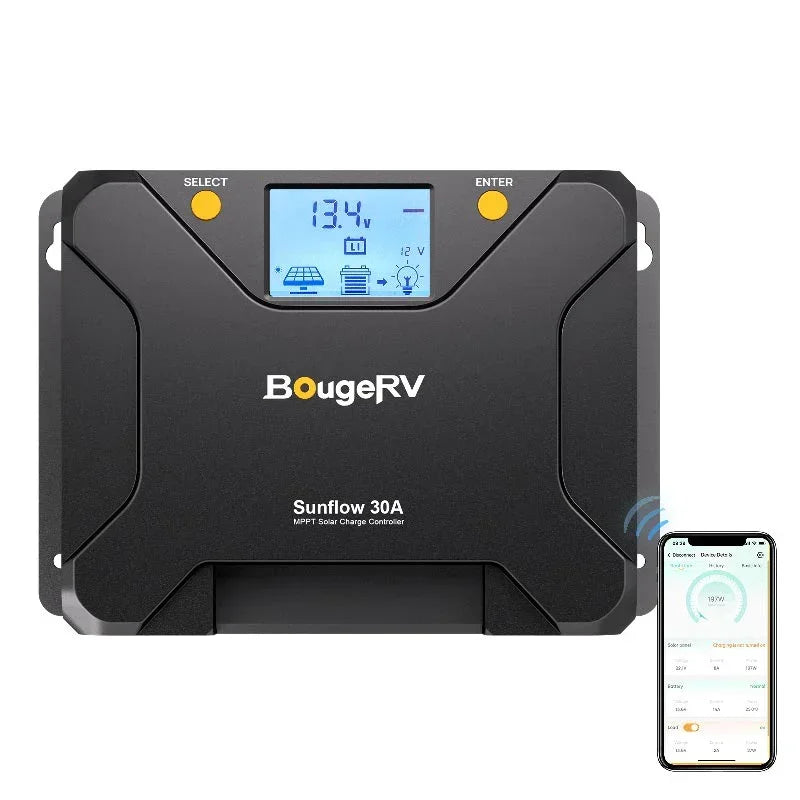BougeRV Sunflow 30A MPPT Solar Charge Controller 12V/24V - Green Vista Living