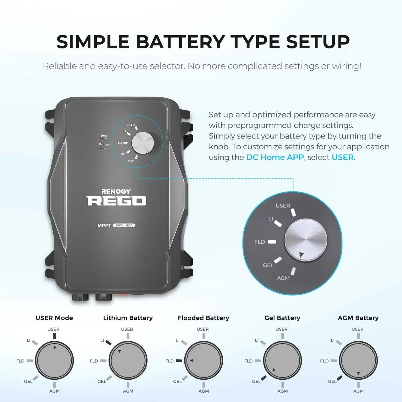 Renogy REGO 12V 60A MPPT Solar Charge Controller - Green Vista Living