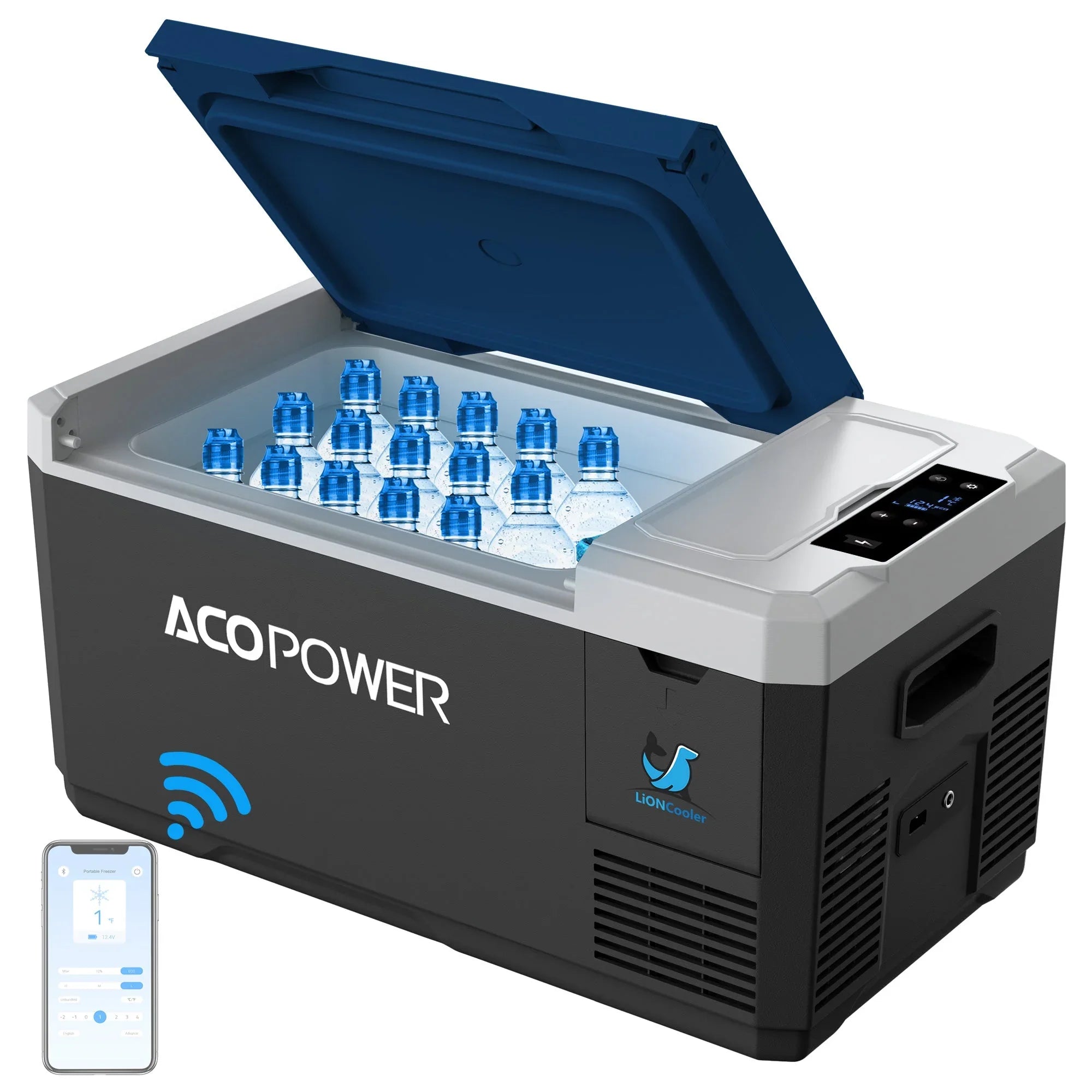 AcoPower LiONCooler Mini Solar Powered Car Fridge Freezer – 19 Quarts - Green Vista Living