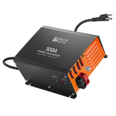 Rich Solar - 100 Amp Power Converter | 100A 120V Battery Charger | Overload, Overheat, Reverse Polarity Protection | Plug and Play - Green Vista Living