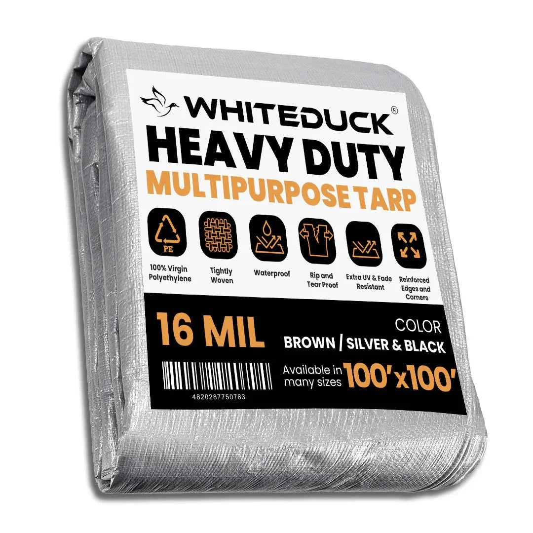 Super Heavy Duty Poly Tarp Cover Thick 16 Mil, 8 oz - Green Vista Living