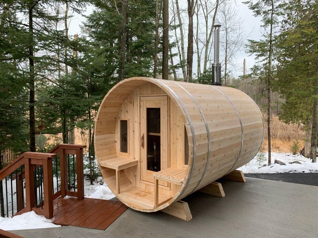 Dundalk Leisurecraft Canadian Timber Tranquility Barrel Sauna | 6 - 8 Persons - Green Vista Living