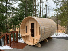 Dundalk Leisurecraft Canadian Timber Tranquility Barrel Sauna | 6 - 8 Persons - Green Vista Living