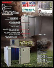 Swisher ESP Safety Shelter- 25 Person Private / 15 Person Business - Green Vista Living