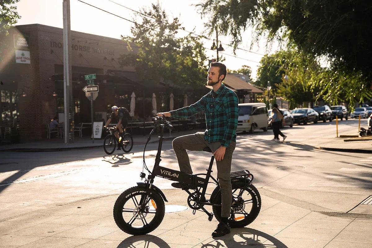 Vitilan V3 2.0 Folding Fat Tires Adult All Terrain Electric Bike - Green Vista Living