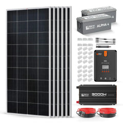 Rich Solar 6 Panel Complete Solar Kit - 1200 Watt 24V - Green Vista Living