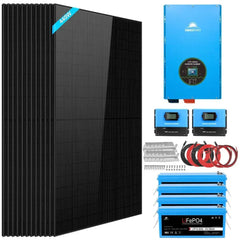 Complete off Grid Solar Kit 12000W 48V 120V/240V output 10.24KWH Lithium Battery 5280 Watt Solar Panel SGK-12MAX - Green Vista Living