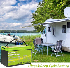 ACOPOWER 12V 100Ah LiFePO4 Deep Cycle Lithium Battery - Green Vista Living