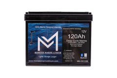 12V 120Ah Slim Bluetooth Lithium Deep Cycle Marine Battery MML-12120SB (w/ bluetooth) - Green Vista Living