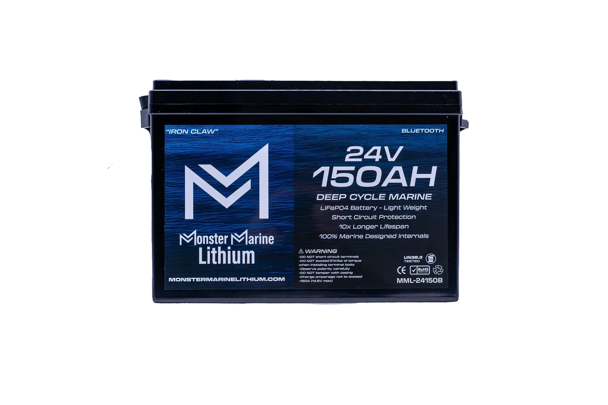 24v 150ah Lithium Marine Trolling Motor Battery "IRON CLAW" - Bluetooth - Green Vista Living