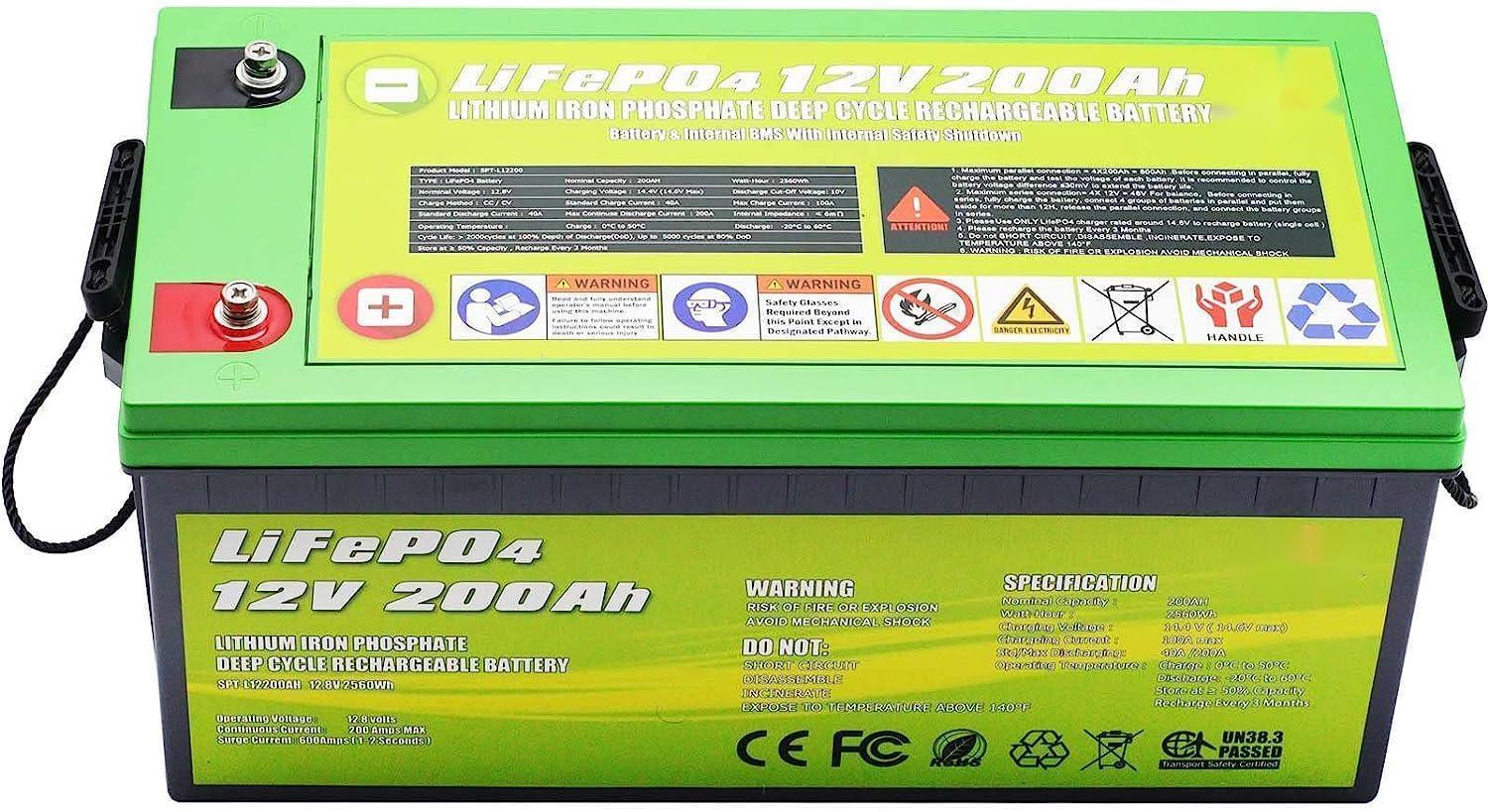 ACOPOWER 12V 200Ah LiFePO4 Deep Cycle Lithium Battery - Green Vista Living