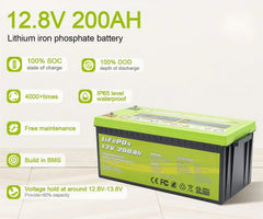 ACOPOWER 12V 200Ah LiFePO4 Deep Cycle Lithium Battery - Green Vista Living