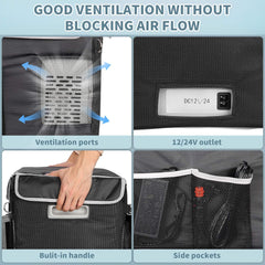 BougeRV 12V 30 Quart (28L) Portable Car Fridge Cover