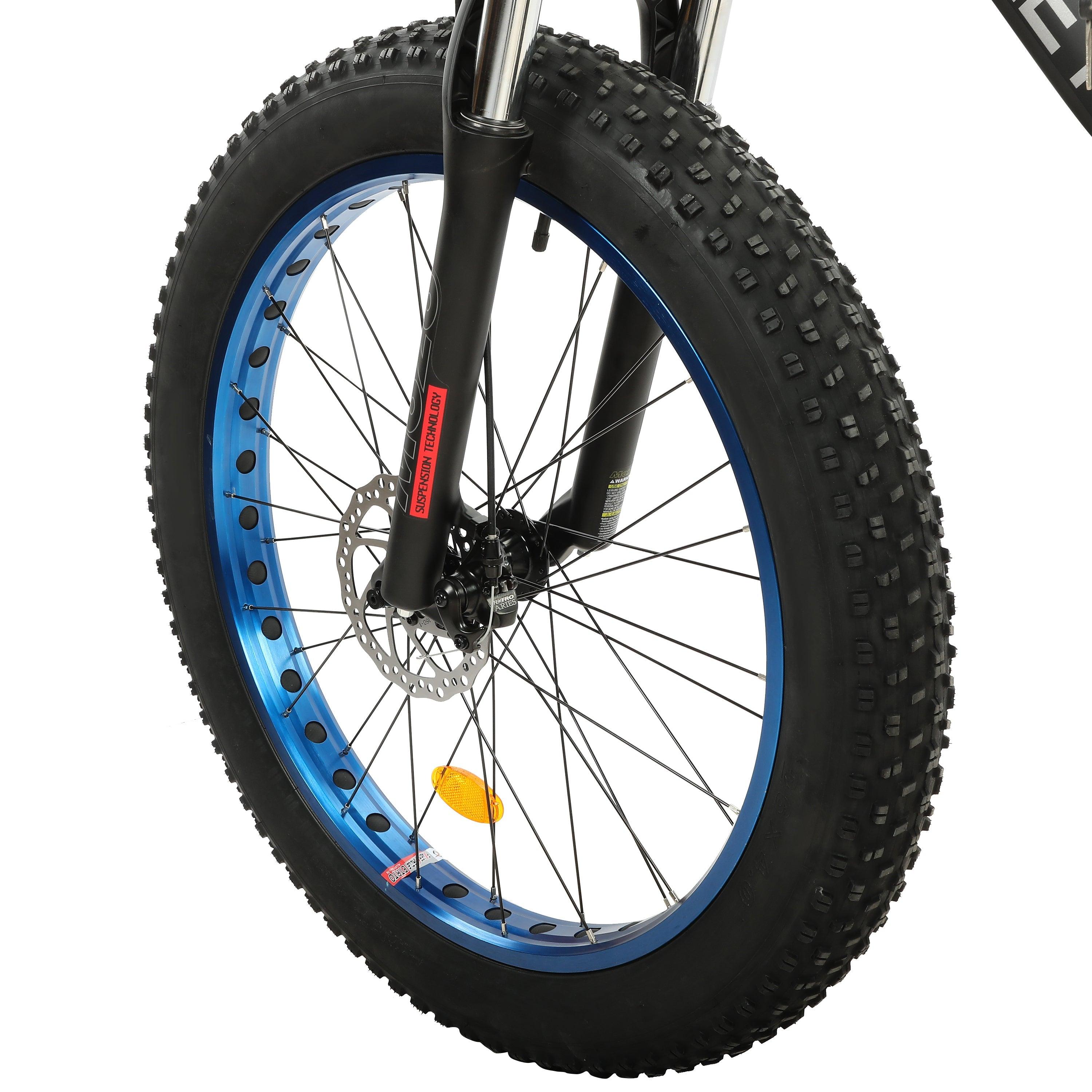 UL Certified-Ecotric Rocket Fat Tire Beach Snow Electric Bike - Blue - Green Vista Living