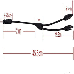 12AWG 1 Pair Solar MC4 Y Parallel Branch Connectors MFF&FMM Pair - Green Vista Living