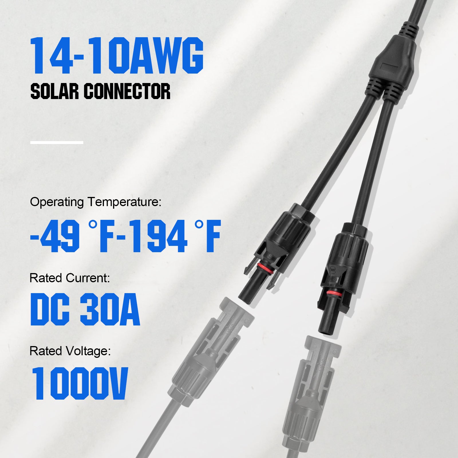 12AWG 1 Pair Solar MC4 Y Parallel Branch Connectors MFF&FMM Pair - Green Vista Living