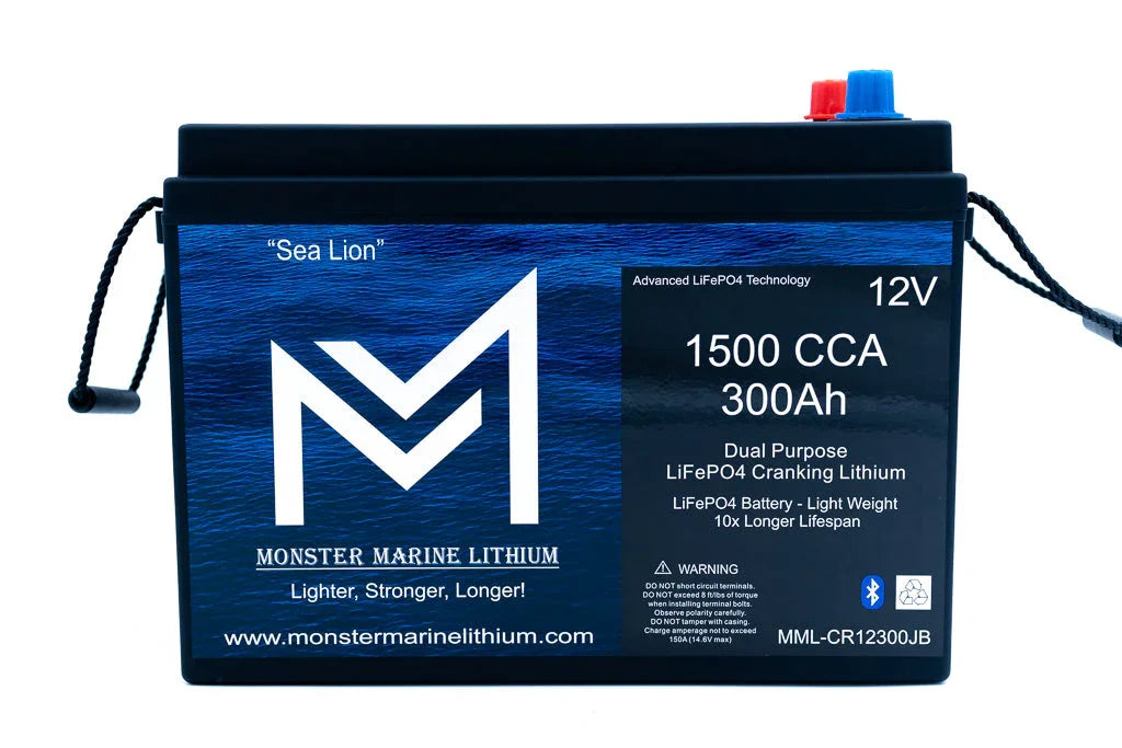 1500 CCA 300AH Dual Purpose Cranking Lithium Bluetooth "Sea Lion" - Green Vista Living