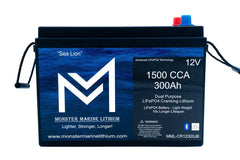 1500 CCA 300AH Dual Purpose Cranking Lithium Bluetooth "Sea Lion" - Green Vista Living