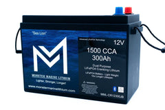1500 CCA 300AH Dual Purpose Cranking Lithium Bluetooth "Sea Lion" - Green Vista Living