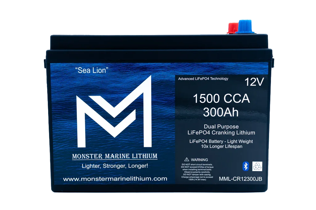 1500 CCA 300AH Dual Purpose Cranking Lithium Bluetooth "Sea Lion" - Green Vista Living