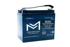MONSTER MARINE LITHIUM 12V 50Ah deep cycle marine LiFePO4 battery with handle