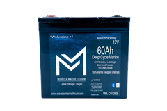 Monster Marine Lithium 12V 60Ah deep cycle marine battery with Bluetooth LiFePO4