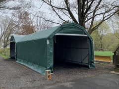 Rhino Shelter | 12’Wx 24’L x 10’H Instant Garage (Barn Style)