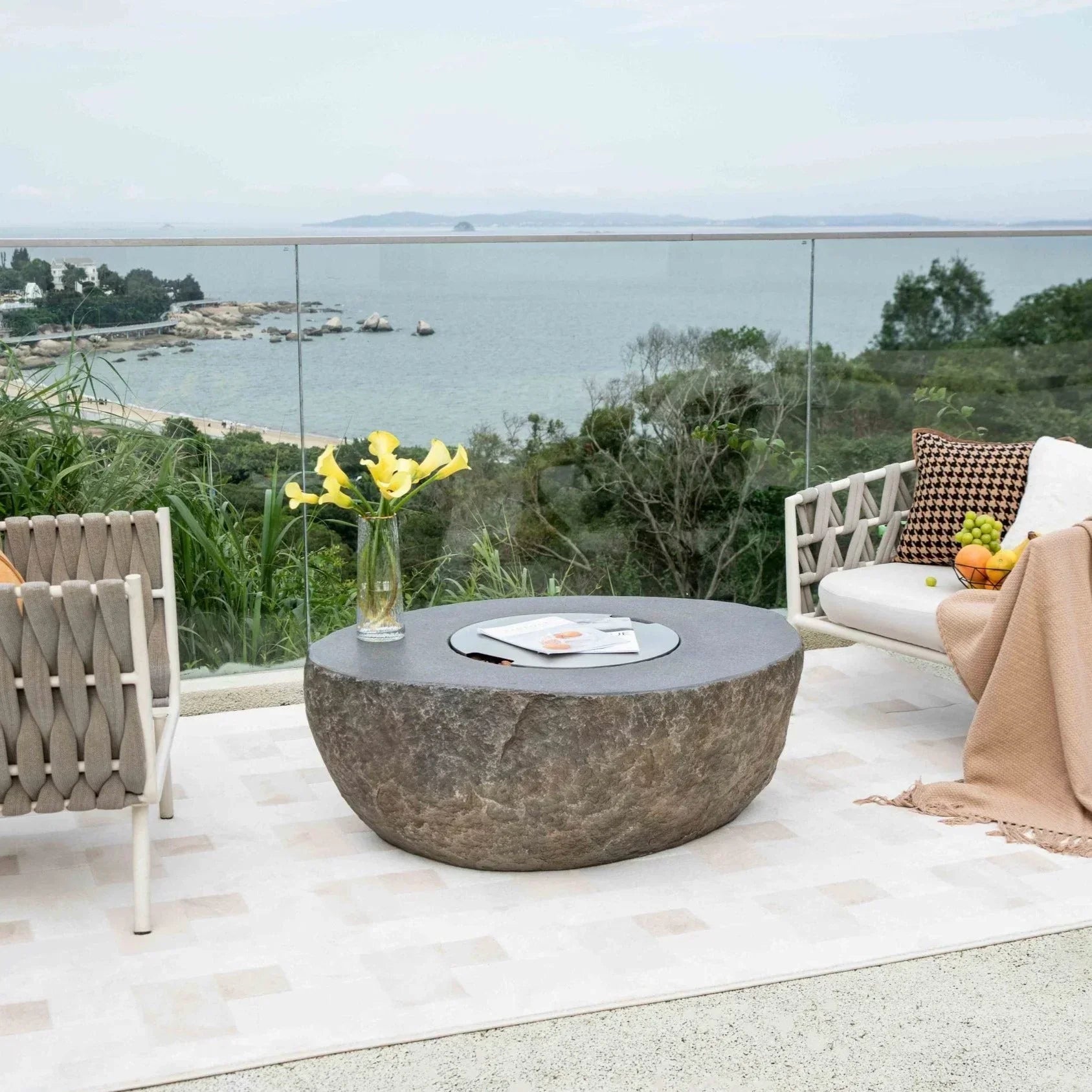 Elementi Stainless Steel Lid for Boulder Fire Pit Table - Green Vista Living
