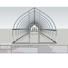 Bootstrap Farmer Gothic All-Metal Hoop House Kit - Green Vista Living