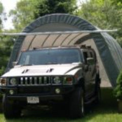 Rhino Shelter | 14’W x 24’L x 10’H Instant Garage – (Round Style)