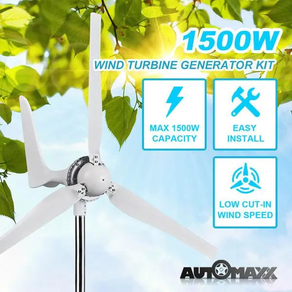 Automaxx Windmill - 1500W Wind Turbine Generator Kit - Green Vista Living