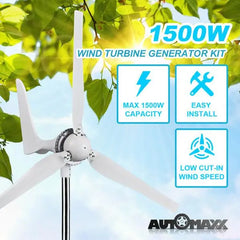 Automaxx Windmill - 1500W Wind Turbine Generator Kit - Green Vista Living