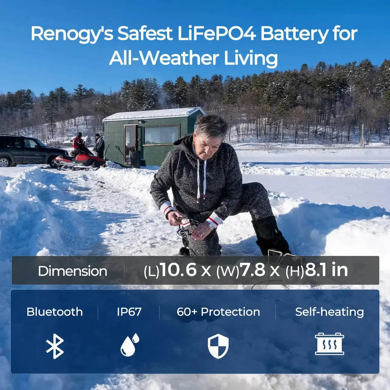 Renogy Pro - 12V 100Ah/200Ah Smart LiFePO4 Battery w/ Bluetooth & Self-Heating - Green Vista Living