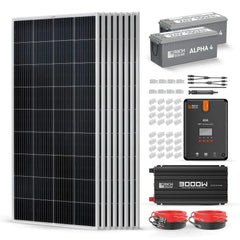 Rich Solar - 1600 Watt 24V Complete Solar Kit - Green Vista Living