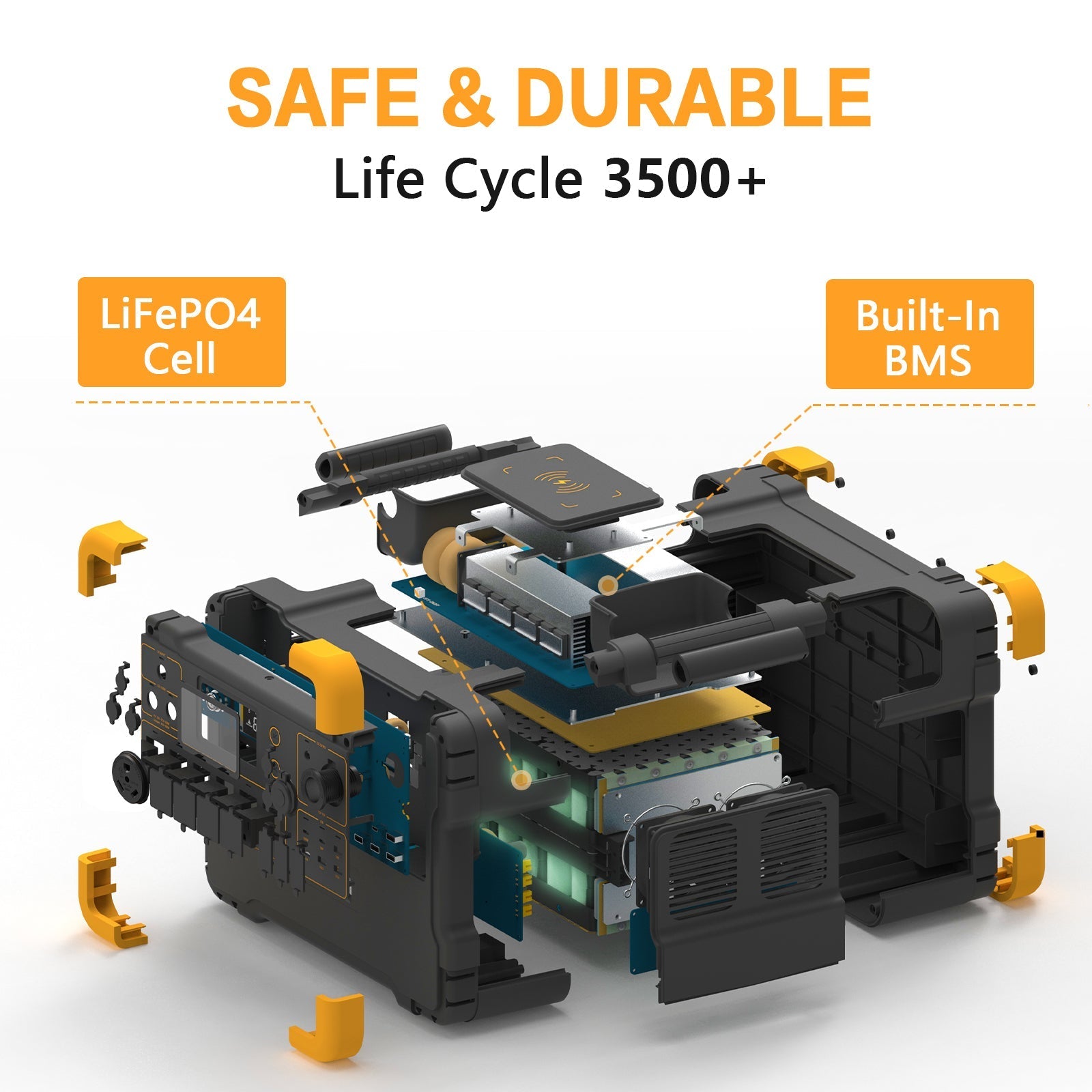 PECRON E2000LFP Expandable Portable Power Station 2000W 1920Wh - Green Vista Living