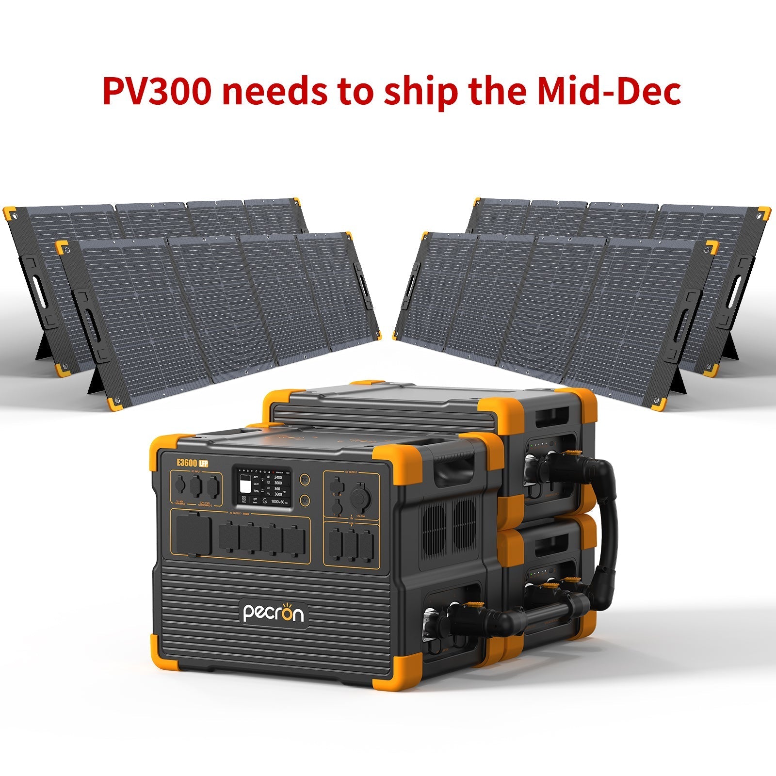 PECRON E3600LFP Portable Power Station 3600W 3072Wh - Green Vista Living