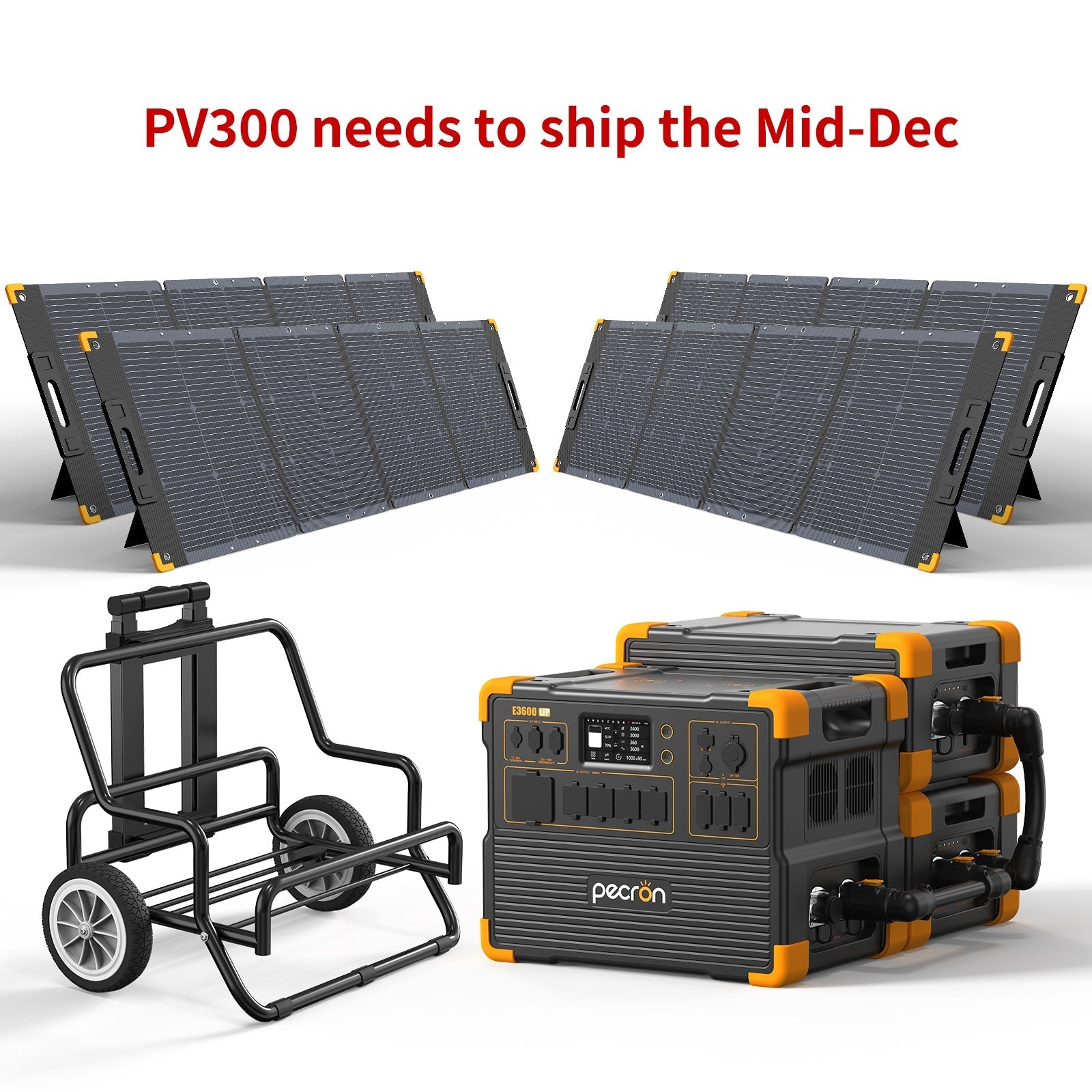 PECRON E3600LFP Portable Power Station 3600W 3072Wh - Green Vista Living