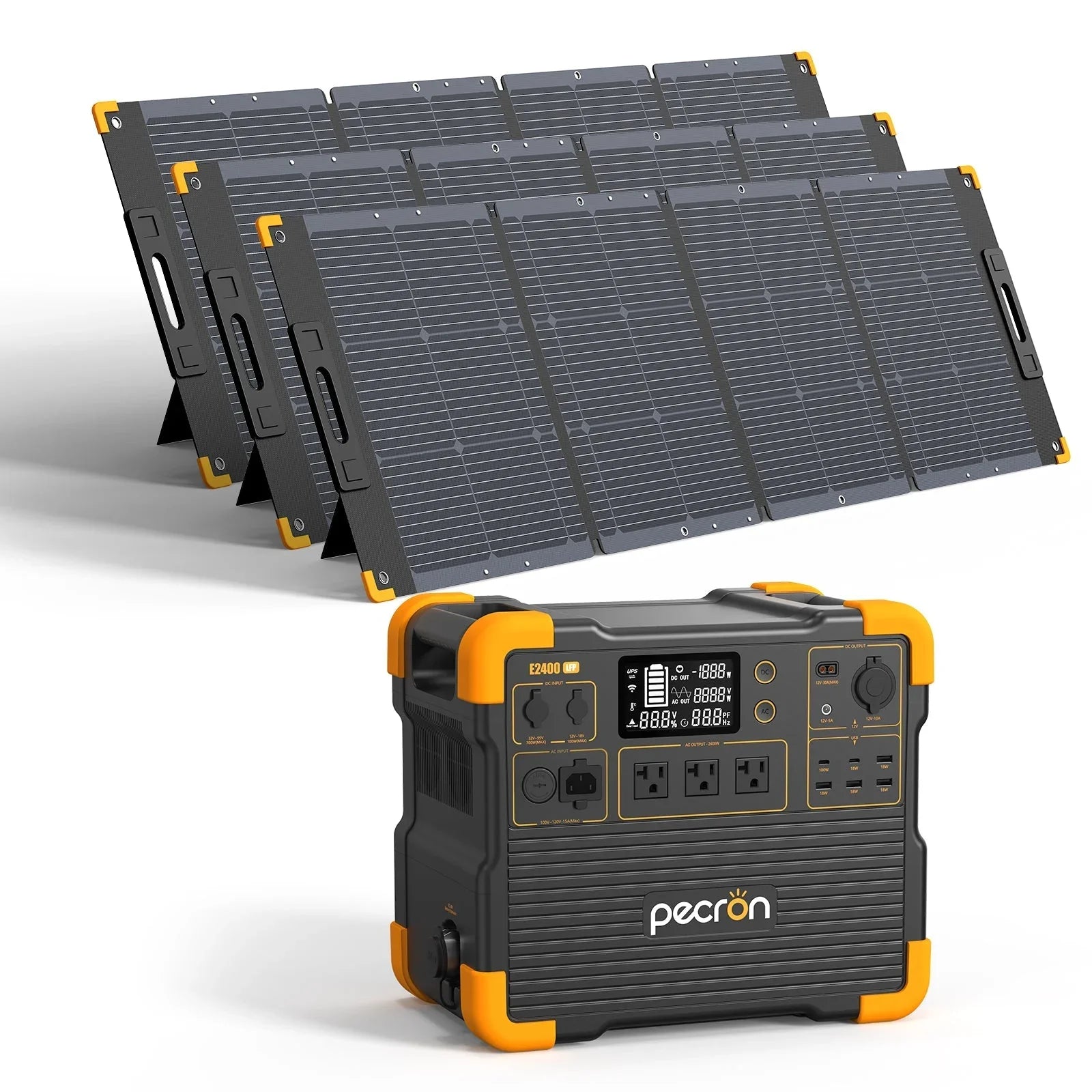 PECRON E2400LFP Portable Power Station 2400W 2048Wh - Green Vista Living