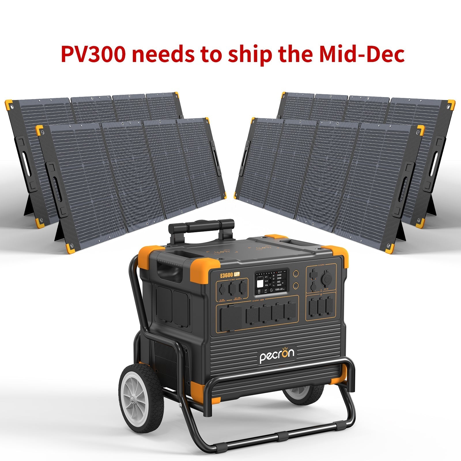 PECRON E3600LFP Portable Power Station 3600W 3072Wh - Green Vista Living