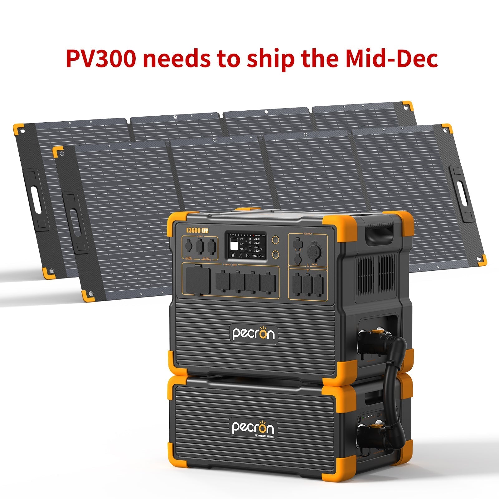 PECRON E3600LFP Portable Power Station 3600W 3072Wh - Green Vista Living