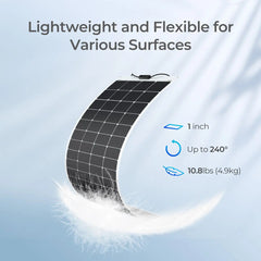 Flexible 4PCS 200W 12V Monocrystalline Solar Panel