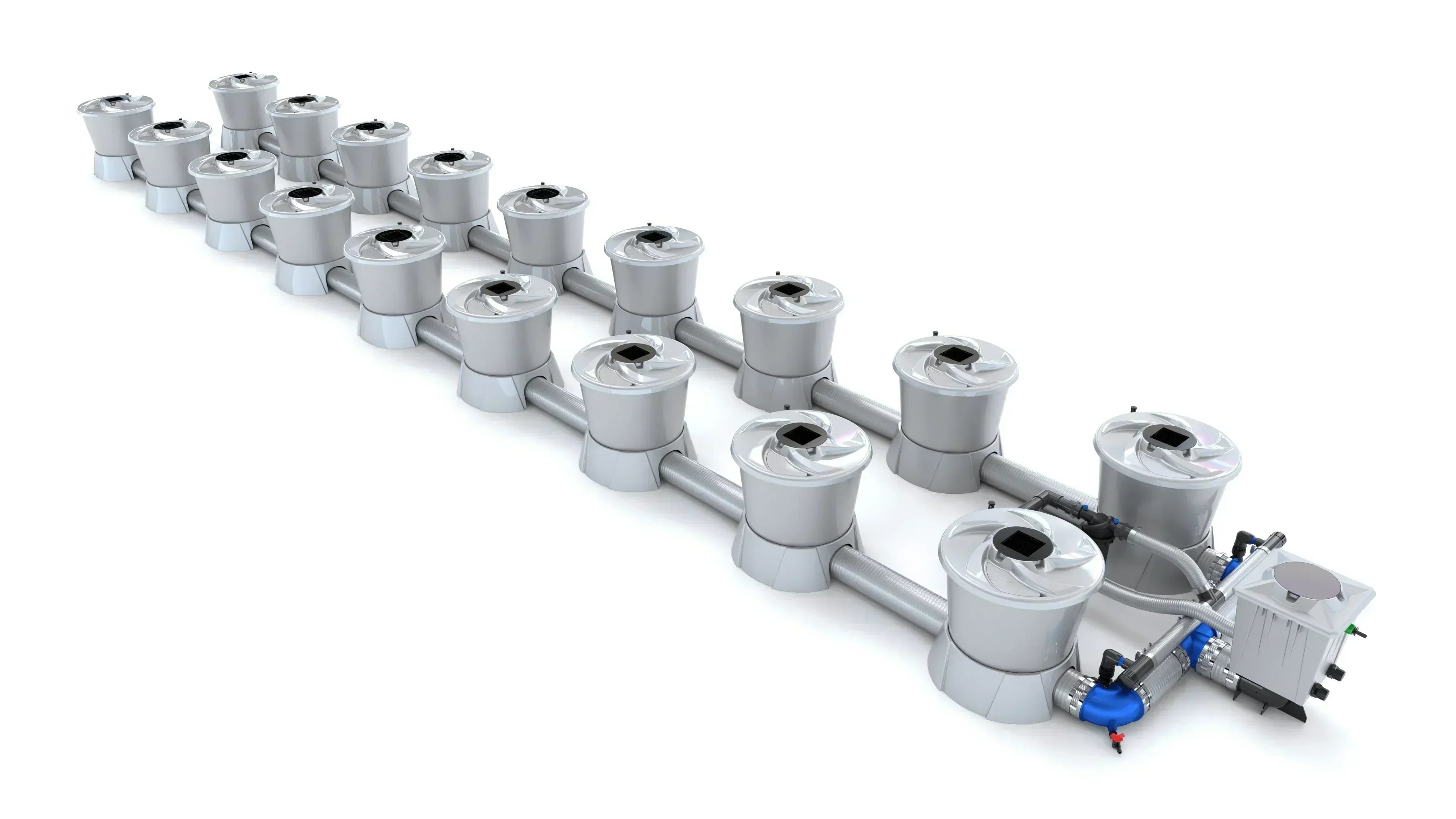 Alien Hydroponics - V-SYSTEM 18 Pot 2 Row Kit - Green Vista Living
